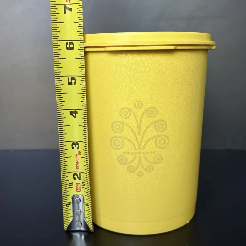 Vintage Tupperware Nesting Canister Yellow 6